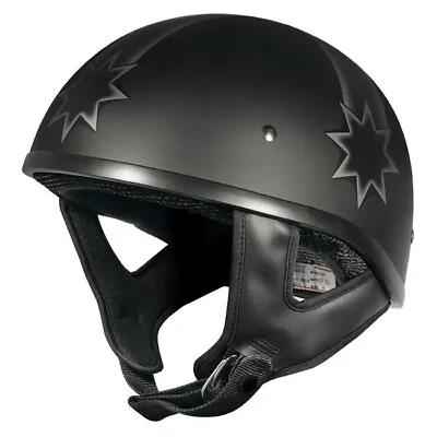 L Large Rebel Ned Kelly Last Stand Shorty Motorbike Helmet Matt Black • $77.20