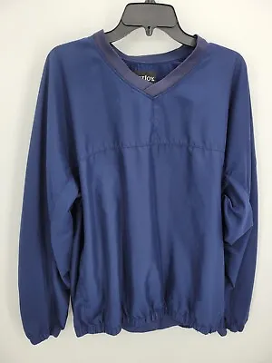 Footjoy Golf Pullover Windshirt Jacket Mens Large Blue Crew Neck Outdoor • $21.83