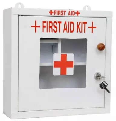 Metal Wall Mounted First Aid Box/Emergency Medical Kit For School Office/Home • $151.80