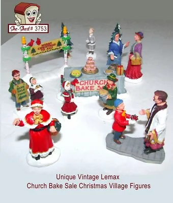 Lemax Christmas Church Bake Sale Christmas Village Assorted Figures Lot • $24.95