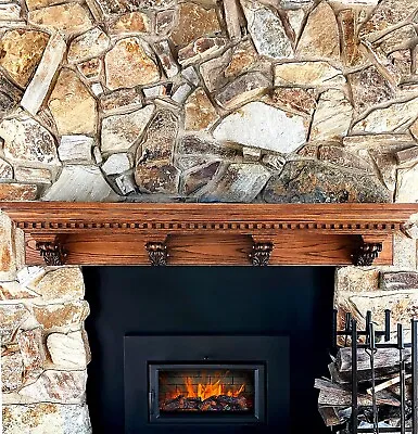 Fireplace Mantel Shelf Solid Red Oak. • $650