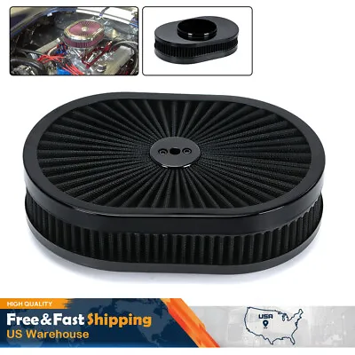 12''x2'' Washable Oval Filter Flow Air Cleaner Kit For 5-1/8  Opening Carb Inlet • $51.80