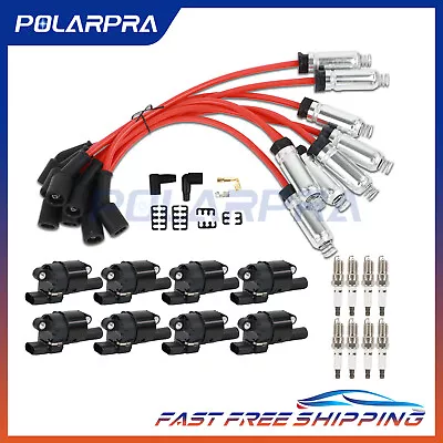 8X Ignition Coils + Spark Plugs + Wires UF414 For 2009-2012 GMC Canyon Envoy XL • $125.42