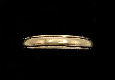 Mens Vintage Estate 14k Yellow Gold Art Carved 4mm Wedding Band Ring SZ 10 • $385
