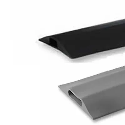 Rubber Cable Tidy Floor Cover Protector Ducting Safety Ramp Black Or Grey 0.1-9m • £87.39