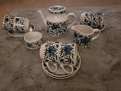 Midwinter Spanish Garden 6 Person Tea Set 1960s 1970s Iconic Jessie Tait • £32