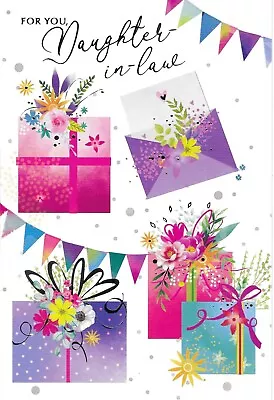 Daughter In Law Birthday Greeting Card 7 X5  Presents • £1.99