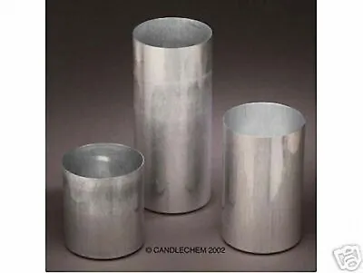 Round Pillar Seamless Aluminum Candle Molds 4 Inch Size (You Choose Height) • $16.95
