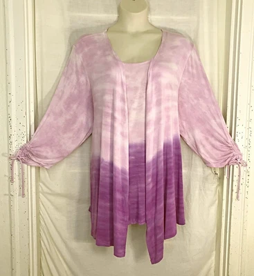 $23.50 • Buy Catherines Lovely Smokey Lavender To Purple 2Fer LONGER Set 4X 3X 22/24W NWT