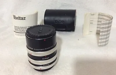 Vintage Vivitar Automatic Extension Tube 36mm 20mm 12mm W/case And Caps • $9.47