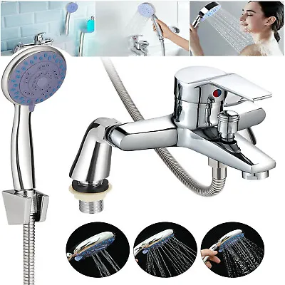 Bathroom Taps Set Modern Mono Basin Sink Mixer Bath Filler Shower Mixer Chrome • £8.99