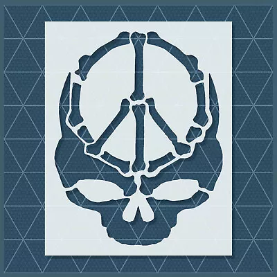 Peace Skull Stencil - Reusable Template • $16.99