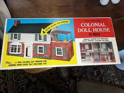 Marx Colonial Dollhouse 1968 New Old Stock IN UNOPENED ORIGINAL BOX! Rare Find! • $298