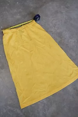 Vintage Unbranded Women's Yellow Skirt No Size Tag Rear Zip Long - Measurements • $9.95