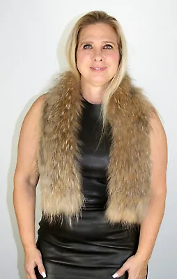 Brand New Finnish Raccoon Fur Collar Efurs4less • $49.99