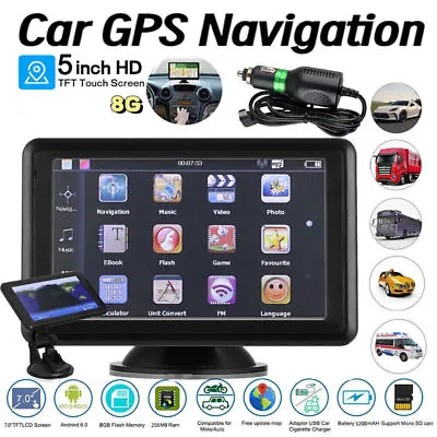 8GB Sat Nav Car Truck GPS Navigation Free Lifetime UK & Eu Maps POI FM Upgraded • £33.95