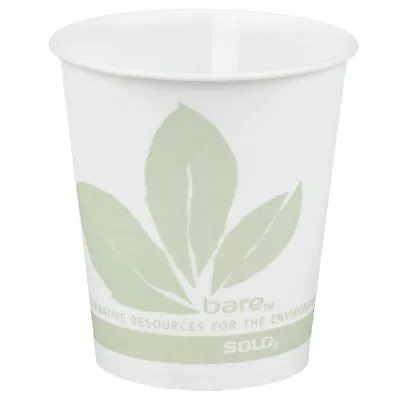 100 Bare Eco-Forward Disposable Wax Coated Paper Drinking Cup 5 Oz. R53BB-JD110 • $15.55