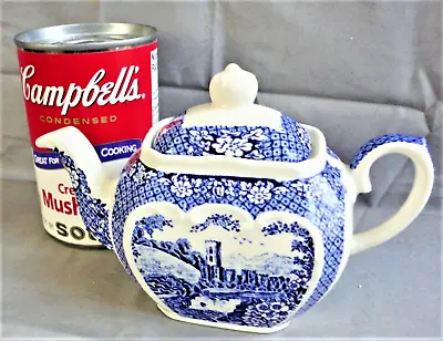 Sadler  Afternoon Tea  Small Mini Cube Teapot; Blue/White; England • $16.96