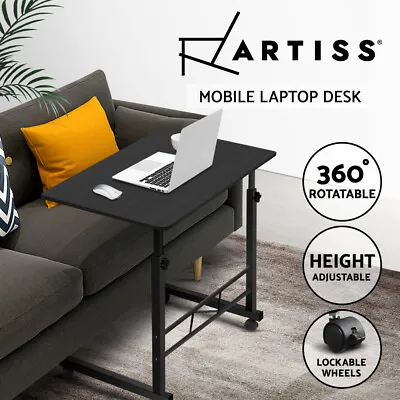 Artiss Laptop Desk Table Portable Desk Mobile Adjustable Wooden Bed Side Table • $46.95