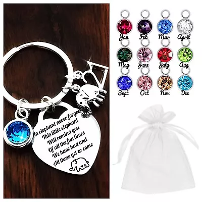 £3.45 • Buy 16th 18th 21st BIRTHDAY Gift, MEMORY ELEPHANT 30th 40th 50th 60th BIRTHSTONE