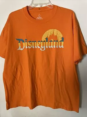 Walt Disney World T Shirt Men’s Size XL Orange 100% Preshrunk Cotton Spell Out • $8.99