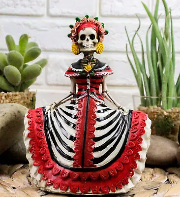 Day Of The Dead Traditional Fiesta Cinco De Mayo Lady In Red Skeleton Figurine • $25.99