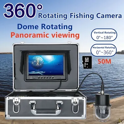 9inch Underwater Fishing Video Camera Fish Finder 360 Degree Rotating Camera 50M • $209