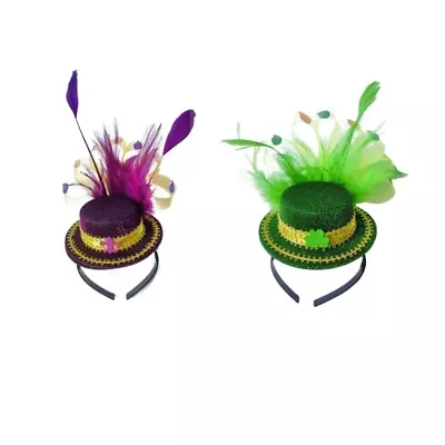 Green Fascinator Hat Irish Green Headband Green Top Hat Headband SaintPatrick • $9.60