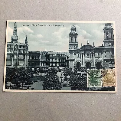 C) Postcard Uruguay Montevideo Plaza Constitucio  • $3
