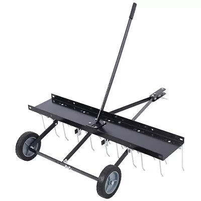 42  Steel Lawn Sweeper Tow Behind Dethatcher Tow Pull Behind Leaf Yard Collector • $99.99