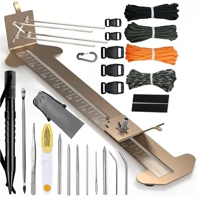 Paracord Jig Kit Adjustable Length Wristband Bracelet Maker Weaving DIY Craft • $44.90