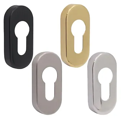 £6.80 • Buy Euro Cylinder Escutcheon *Pack Of 2* Door Keyhole Cover Upright Oval Shaped