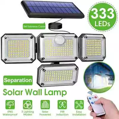 Solar Street Light 333 LEDs Outdoor Motion Sensor IP65 W/Remote Control 3 Modes • $17.98