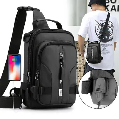 Waterproof Men Women Sling Bag Chest Fanny Cross Body Travel Shoulder Backpack • $12.49