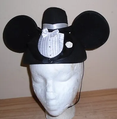 Disney Parks Mickey Ears Wedding Groom Tuxedo Black And White • $26