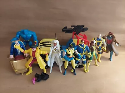 Vintage 1990's Toy Biz Marvel Lot WOLVERINE JEEP WITH 9 FIGURES - CLASSICS LOOSE • $120