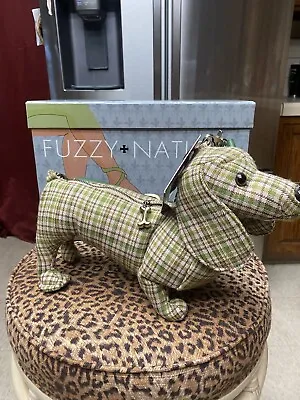 Fuzzy Nation Green Suited Dachshund Purse • $45