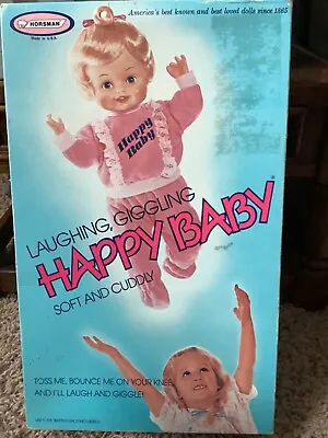 Vintage HORSMAN 15  Laughing-Giggling Happy Baby Doll African American NIB • $20
