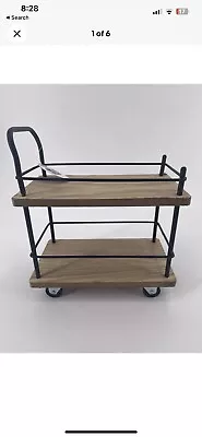 Target Bullseye Playground 2-Tier Mini Coffee Bar Cart W/ Wheels Kitchen Decor • $16.99