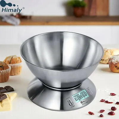 £17.99 • Buy 5kg Electronic Digital Kitchen Scale Weighing Food With Bowl Baking Cooking