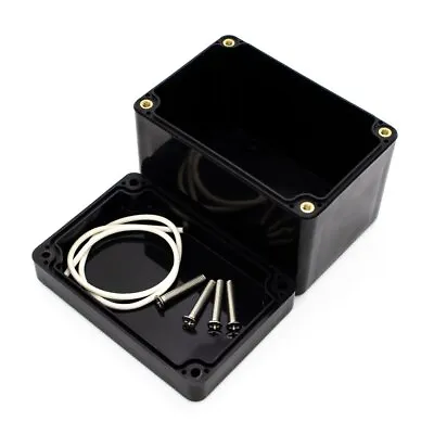 Black Sealed ABS Plastic Enclosure Project / Terminal / Junction Box 100x68x72mm • £6.83