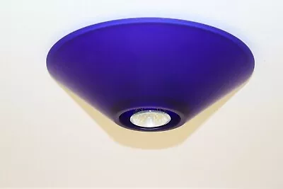 1990s  Look  Murano Ceiling Lamp Blue Glass • $225