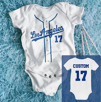 Los Angeles Dodgers CUSTOM Baby Shirt Bodysuit Kids Personalized Jersey Ohtani • $19.95