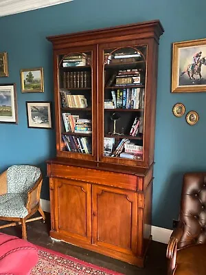 Antique Original Mahogany Bookcase With Key  • £450