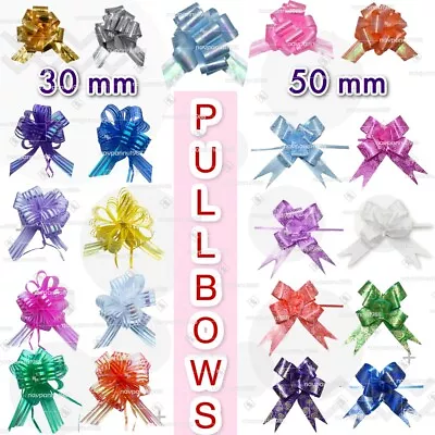 £1.99 • Buy 50X Large Pull Bows Weddings Car Gifts Wrap Floristry Bows Ribbon Hampers Decor