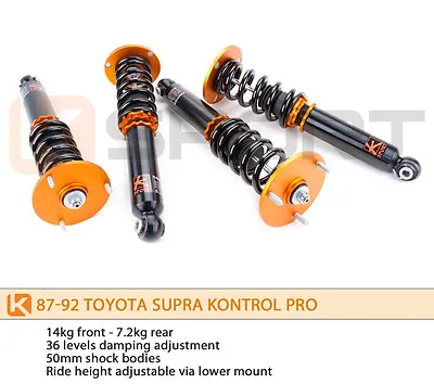 Ksport Kontrol Pro Coilovers Shocks Springs For Toyota Supra 86-92 MkIII • $1105