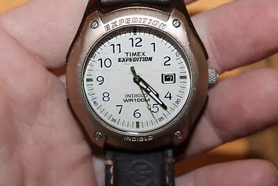 Vintage Timex Expedition Watch Indiglo WR 100M Date 905 09 • $10