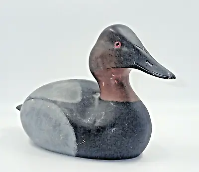 Vintage Hand Carved North American Canvasback Wooden Duck Decoy • $109.99