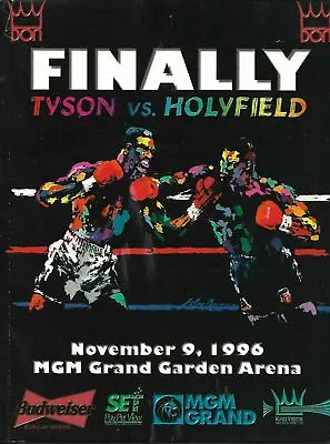 Original Vintage Mike Tyson Vs. Evander Holyfield On Site Boxing Fight Program • $24.95