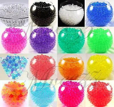 500 Water Beads Crystal Bio Soil Gel Ball Expanding Wedding Vase Filler Party • £1.65